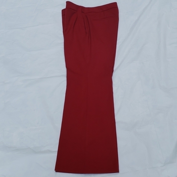 CHICO'S 1P Flare Career Dress Pants Cranberry EUC - Picture 2 of 15